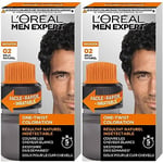 L'Oréal Paris Men Expert - Coloration pour Homme - One Twist Coloration - Teinte : Brun Naturel (02) (Lot de 2)