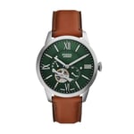 Fossil Men's Analog Automatic Watch with Leather Strap ME3265