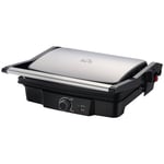 HOMCOM 3-i-1 kontaktgrill 2000W, non-stick belagd, för 4 skivor, justerbar termostat, 180° gångjärn, 35,1x32,6x15,5cm|