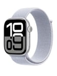 Apple Watch Series 10 (Gps + Cellular), 46Mm Silver Aluminium Case With Blue Cloud Sport Loop