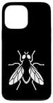 Coque pour iPhone 13 Pro Max Silhouette de mouche simple art minimaliste insecte