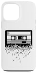 Coque pour iPhone 13 Pro Max Cassette art musique cassette art rétro vintage musique