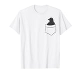 Cute Crow In A Pocket Funny Pocket Crows Raven In Pocket T-Shirt