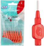 TePe Interdental Brush, Extra Soft, Red, 0.5mm/ISO 2, 8pcs, efficient...