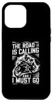 Coque pour iPhone 14 Plus The Road Is Calling And I Must Go – Amoureux de moto vintage