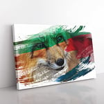 Big Box Art Red Fox (5) V2 Canvas Wall Art Print Ready to Hang Picture, 76 x 50 cm (30 x 20 Inch), Multi-Coloured