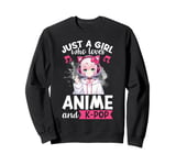 Just a Girl Who Loves Anime and K-Pop Anime Merch Japanese Sweatshirt