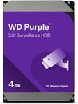 Wd Purple 4To-Disque Dur Interne Pour La Vidéo Surveillance Avec Technologie Allframe 4K¿-3.5""Sata 6 Go/S,180To/An,64Mo Cache,5400Rpm-Wd40Purz