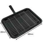 Premium Single Handle Enamelled Grill Pan & Rack For Parkinson Oven Cooker