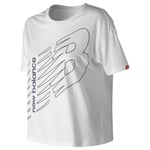 NEW BALANCE WOMEN'S ESSENTIALS 90S BOXY T-SHIRT TEE TOP WHITE RETRO NEW BNWT OG