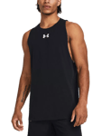 Under Armour Men's Basline Tank Top, Black/White