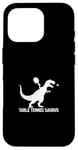 Coque pour iPhone 16 Pro Tennis de table drôle Saurus Dino