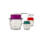 WAT - Boîte à épices Verre Chapeau Assortiment Couleurs, 200 ML.