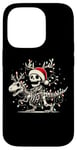 Coque pour iPhone 14 Pro Skeleton Riding Dinosaur T rex Funny Kids Boys Christmas