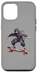 Coque pour iPhone 14 Pro Skateboard Ninja Cool Skateboard Simple Skater Fun Fan