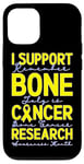 Coque pour iPhone 12/12 Pro Je Soutien La Recherche Sur Le Cancer Des Os