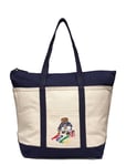 Polo Bear Canvas Tote Shopper Väska Cream Polo Ralph Lauren