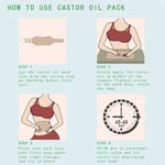 White Castor Oil Wrap Kit Soft Reusable Soreness Relief Waist Neck Castor Oi SG5