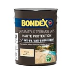 BONDEX - Saturateur Terrasse Bois Intérieur & Extérieur - Idéale pour Rénover, Décorer et Protéger - À Base d'Eau - Haute Protection - Anti-UV, Anti-Grisaillement - Mat - 5L - Incolore