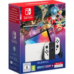 Nintendo Switch OLED + Mario Kart 8 Deluxe spelkonsolpaket, vit