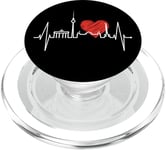 Berlin Skyline Heartbeat Heart Germany Fan Capital Berlin PopSockets PopGrip pour MagSafe