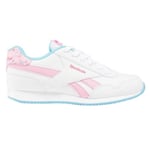 Reebok Royal CL Jog 3.0 Sneaker, White/ASTROROSE/DIGITALBLUE, 4 UK Child