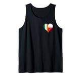 Polish Irish A Small Vintage Flag in Heart of Poland Ireland Tank Top