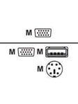 LevelOne ACC-2101 - kabel til tastatur / video / mus (KVM)