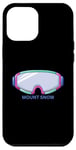 Coque pour iPhone 12 Pro Max Retro Mount Snow Vermont Masque de ski