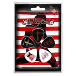 Motley Crue Red, White & Crue Plectrum (5-pack) One Size Bla Black/White/Red One Size