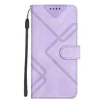 Xkladz Coque pour Samsung Galaxy A14 5G / A14 4G Portefeuille Pochette Fente Carte Flip Case Etui à Rabat Motif Étui en Cuir Support Clapet Cover Antichoc Protection Housse pour Galaxy A14 - Violet