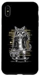 Coque pour iPhone XS Max Casque de skateboard motif chat rétro vintage urbain streetwear