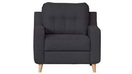 Fauteuil en tissu MIDLAND coloris anthracite