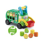 VTech - Maxi Camion Poubelle Recyclo'Formes, Camion Porteur Bébé Fabriqué avec des Matériaux Plus Durables, Trieur de Formes Interactif, Jouet d'Éveil, Cadeau Bébé Dès 18 Mois - Contenu en Français