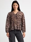 Lindex Blus med leopardmönster