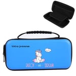 Etui pochette Switch LITE bleu personnalisee prenom licorne enjoy