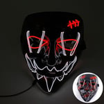 Uusi hauska LED Neon EL Wire Light Up Mask Halloween Masquerade Carnival Party Rave pääsiäisasu Cosplay hehkuva naamio