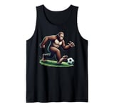 Bigfoot Playing Soccer Ball Funny Soccer Lover Player Sport Tank Top