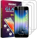 RKINC Verre Trempé [Lot de 3] pour iPhone 7 Plus / 8 Plus / 6 Plus / 6S Plus, Film Protection écran, Dureté 9H 0,33 mm HD Glass [Garantie à vie][sans Bulles d'air][Résistant aux rayures]