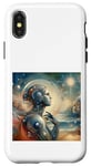 Coque pour iPhone X/XS Leonardo Da Vinci Robot Femme