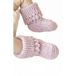 Lullaby Booties by DROPS Design - Baby TÃ¸fler Strikkeoppskrift str. 0  - 3/4 Ã¥r