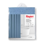 Rayen | Bath Curtains | Shower or Bath Curtain | Waterproof | Polyester | Quick Dry | Opaque | PVC Rings | Includes 12 Hooks | 180 x 200 cm | Blue