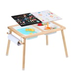 VEVOR Table d'Activités Table Sensorielle pour Enfants 1 Porte-papier 3 Bacs