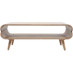 Table basse rectangulaire scandinave bois clair L118 cm takla