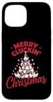 iPhone 15 Merry Cluckin' Christmas Funny Chicken Lovers Farm Xmas Case