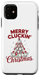 iPhone 11 Merry Cluckin' Christmas Funny Chicken Lovers Farm Xmas Case