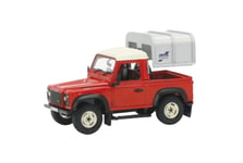 Tomy Land Rover Defender 90 + Canopy, Bil, 3 År, Metall, Plast, Svart, Metallisk, Röd