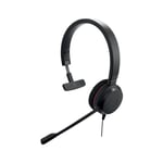 Jabra Evolve 20 UC Over the Head Mono Headset USB Black