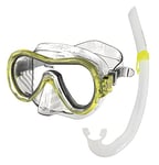 Seac Seac Set Panarea MD Kit snorkeling pour enfant avec masque et tuba transparent/jaune Medium