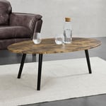 Table Basse Viborg 110 x 60 x 40 cm Effet Bois Foncé Noir [en.casa]